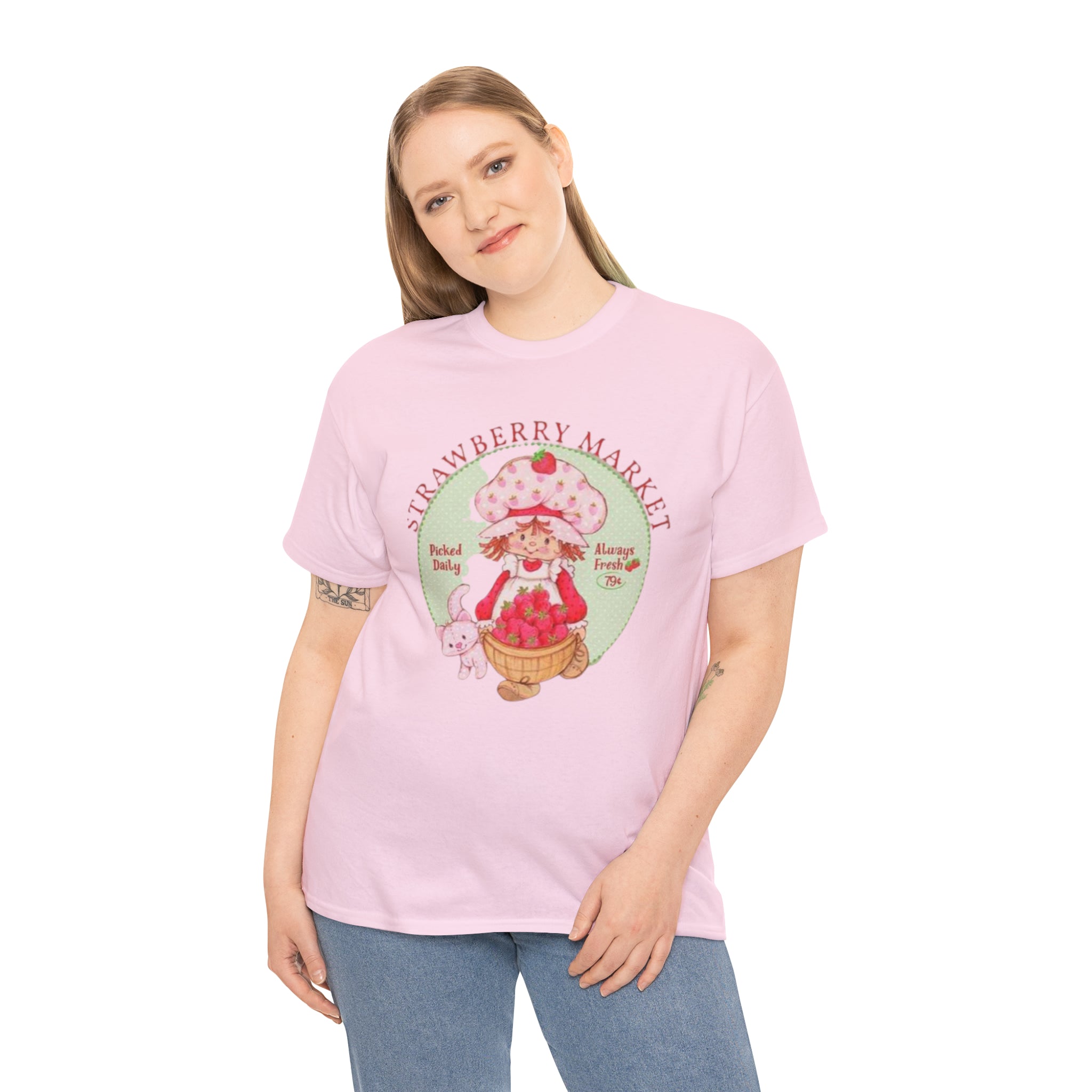 Strawberry Shortcake-  Unisex Heavy Cotton T-Shirt - Creations by Chris and Carlos